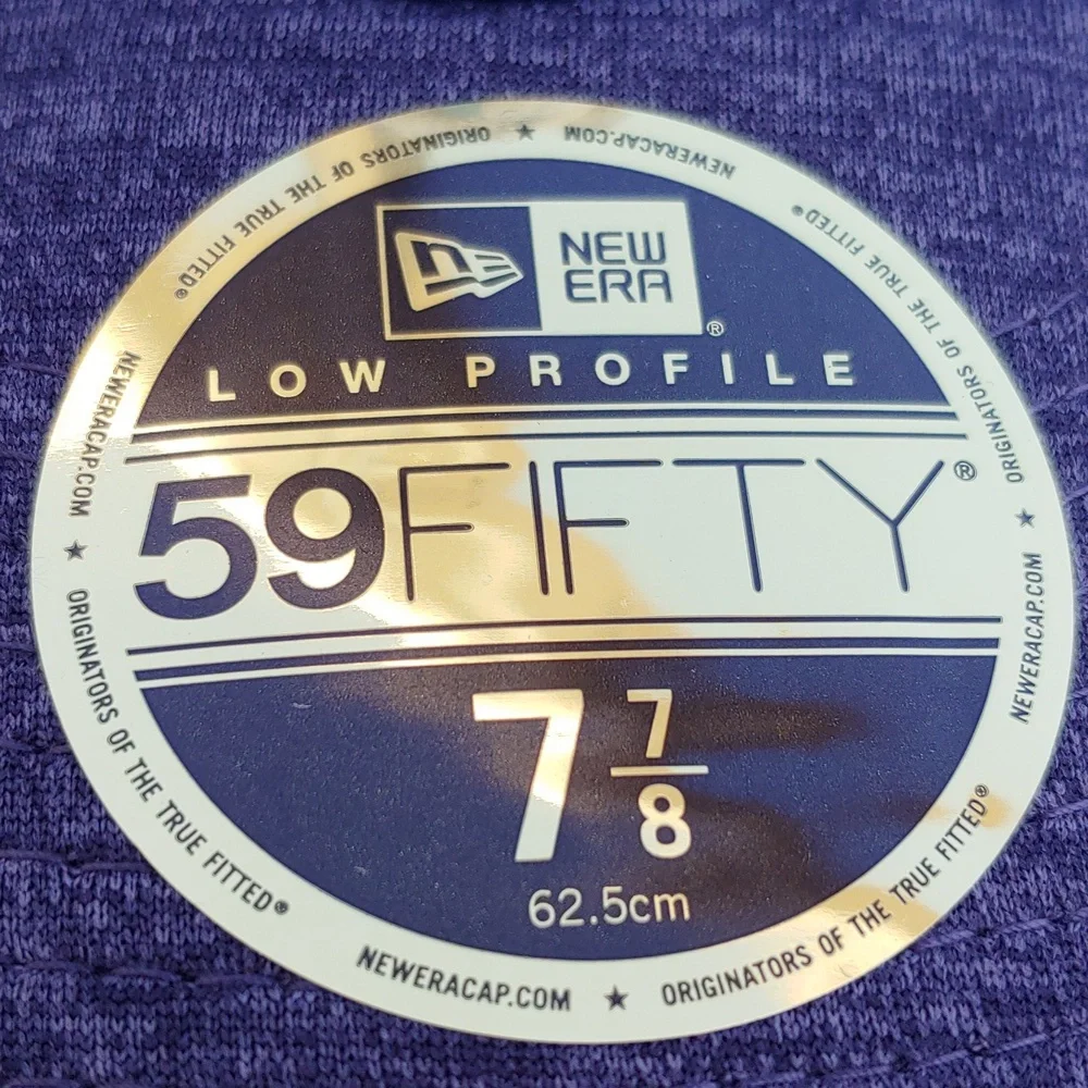 New Era Dodgers 59FIFTY Low Profile 7 7/8 Fitted Baseball Cap Light-Dark Blue - Picture 16 of 16